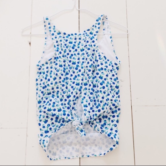 Floral Lemon Bloomberry suit - tie back, size S - Picture 5 of 6